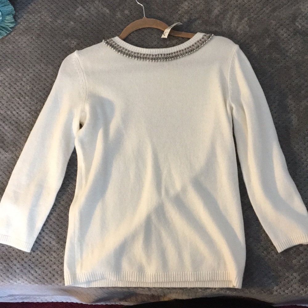 White Talbots sweater (NWT)